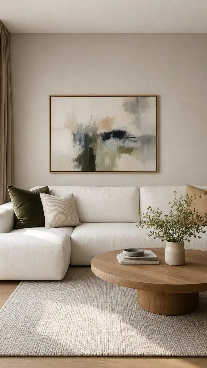 16. Hang Art At Eye Level Instead Of Above The Couch