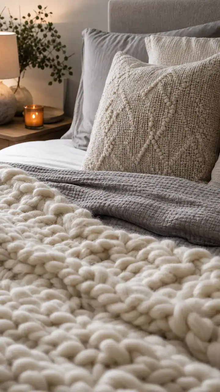 18. Bring In Texture With A Chunky Throw Blanket