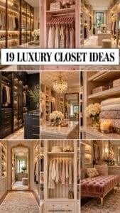 19 Closet Decor Ideas That Feel Like a Five-Star Hotel Closet Nine chic luxury closet ideas