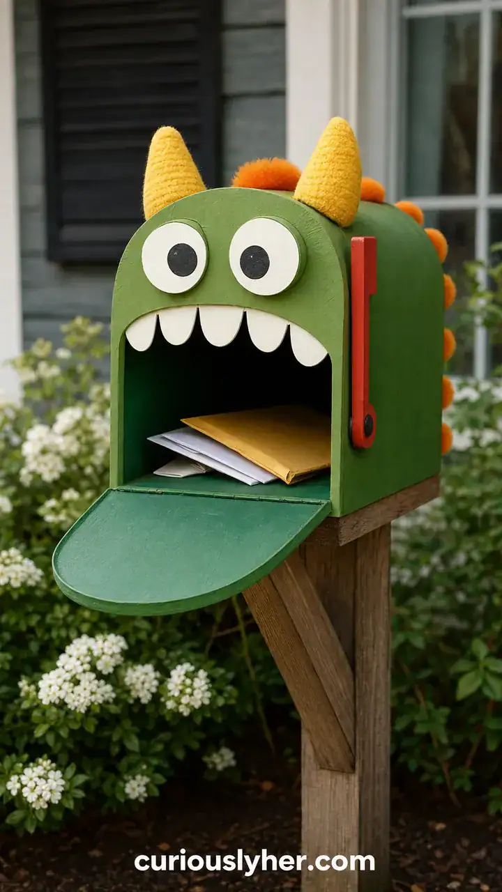 13. A Mailbox Dressed Up Like a Hungry Little Monster