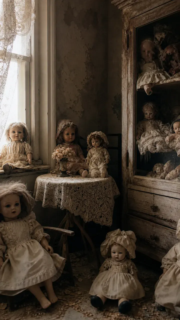 7. A Haunted Doll Corner With Dusty Old Dolls