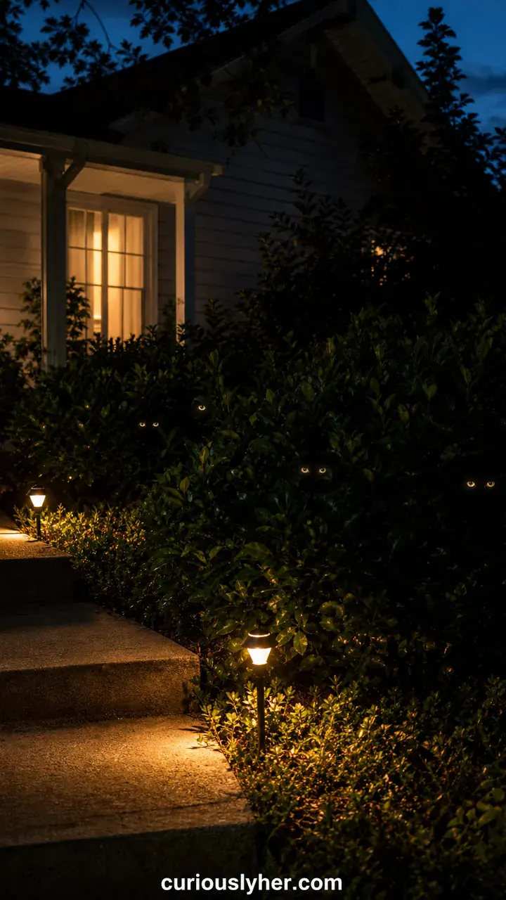 11. Creepy Eyes Peeking Out From Your Bushes at Night