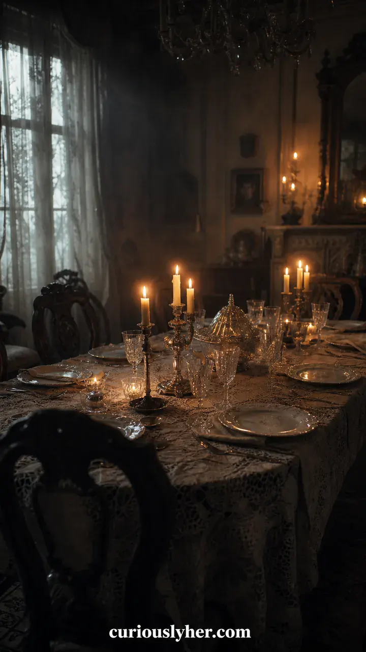 16. A Ghostly Dinner Table Set for Guests Who Never Came