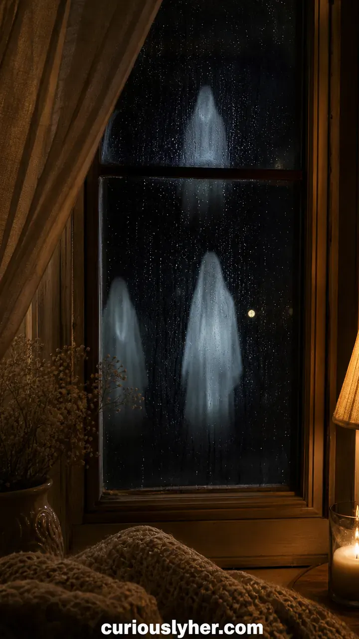 6. Ghostly Shapes Glowing In A Dark Window