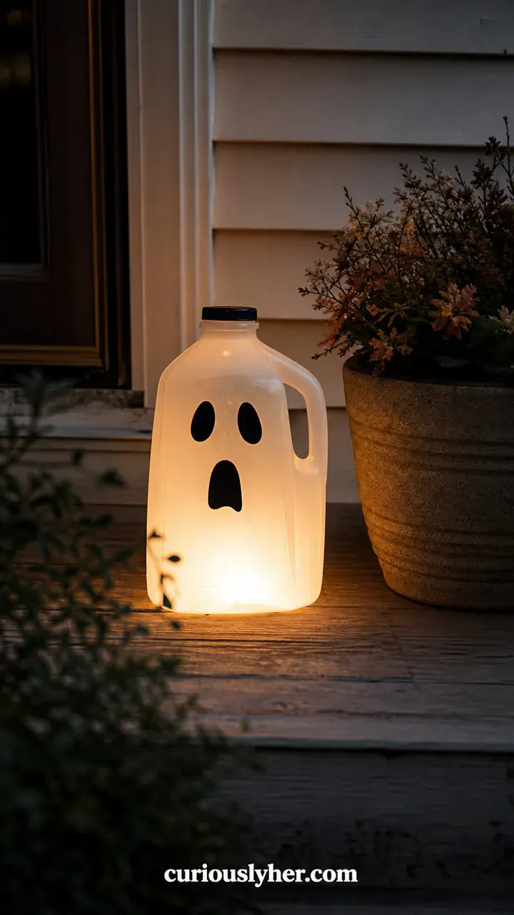 1. A Milk Jug Ghost Glowing Softly on Your Porch