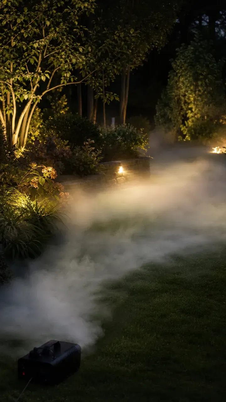 14. A Misty Fog Machine Cloud Creeping Across Your Lawn