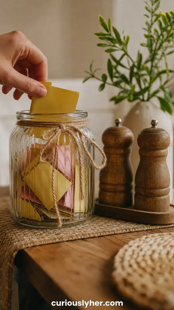 22. The Thankful Jar Sitting Beside The Salt And Pepper For Handwritten Notes