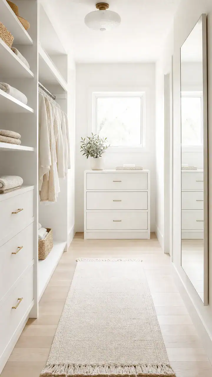 6. A Minimal Closet Scene On A Budget With White Everything And Plenty Of Breathing Room