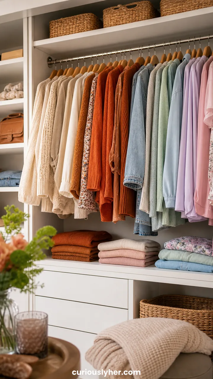 21. A Seasonal Closet Refresh On A Budget With Fall Colors Or Spring Pastels Front And Center